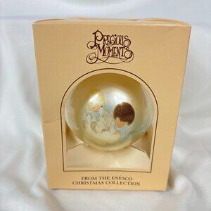Vintage 1980 Enesco Precious Moments Ornament I See Jesus Jonathan & David